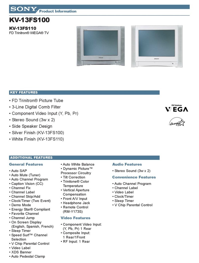 Sony FD Trinitron WEGA KV-13FS110 User manual