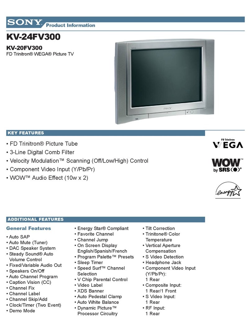 Sony FD Trinitron WEGA KV-20FV300 User manual