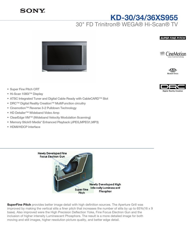 Sony FD Trinitron WEGA Hi-Scan KD-34XS955 User manual
