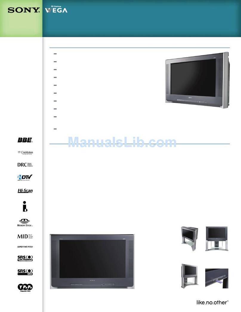 Sony KD-34XBR960N - 34" Xbr Fd Trinitron Wega... User manual