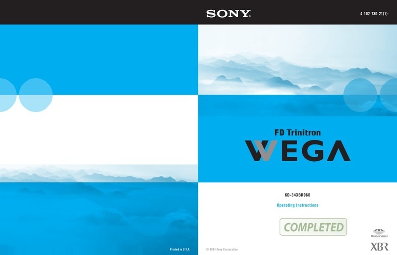 Sony KD-34XBR960 Instructions: TV stand User manual