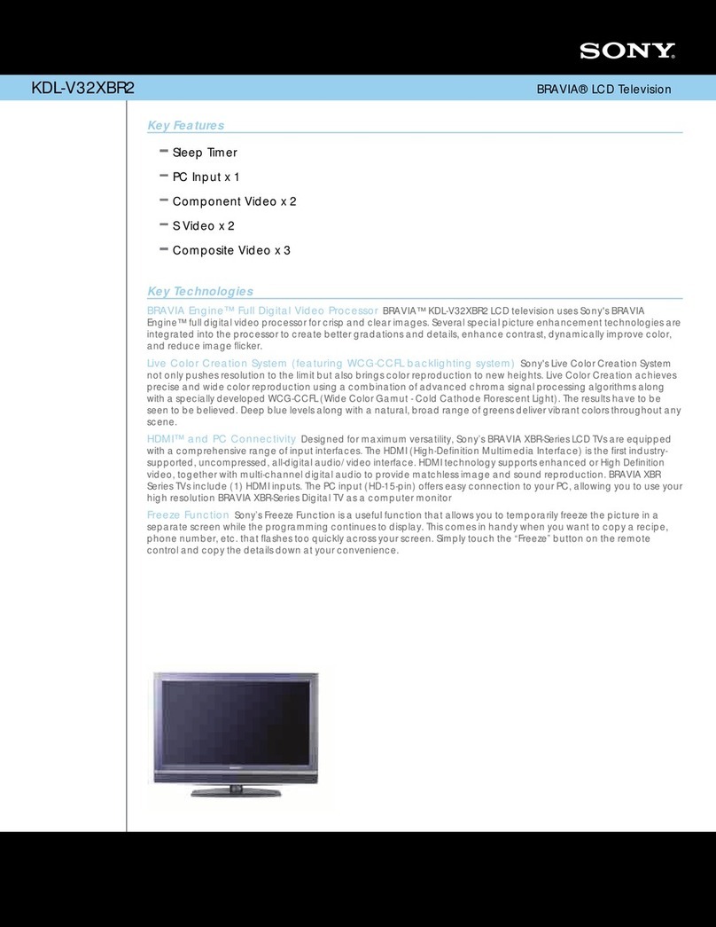 Sony Bravia KDL-V32XBR2 User manual