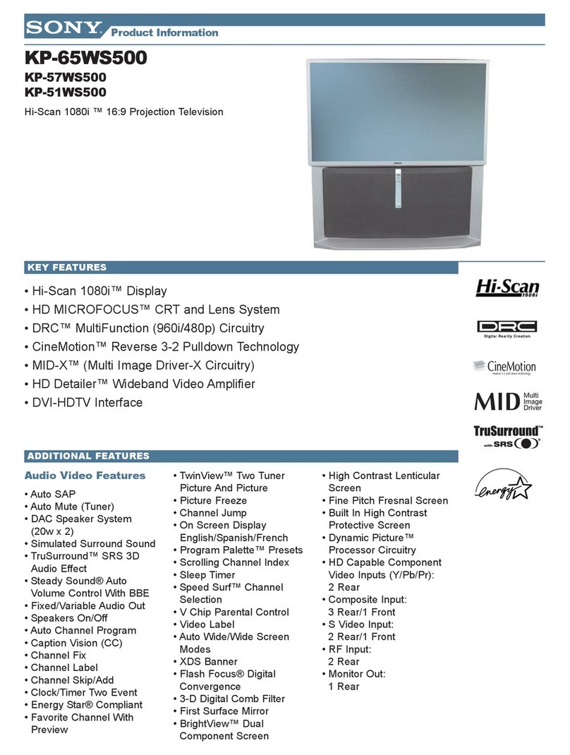Sony Hi-Scan KP-51WS500 User manual