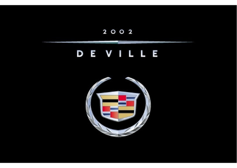 Cadillac 2002 DeVille User manual