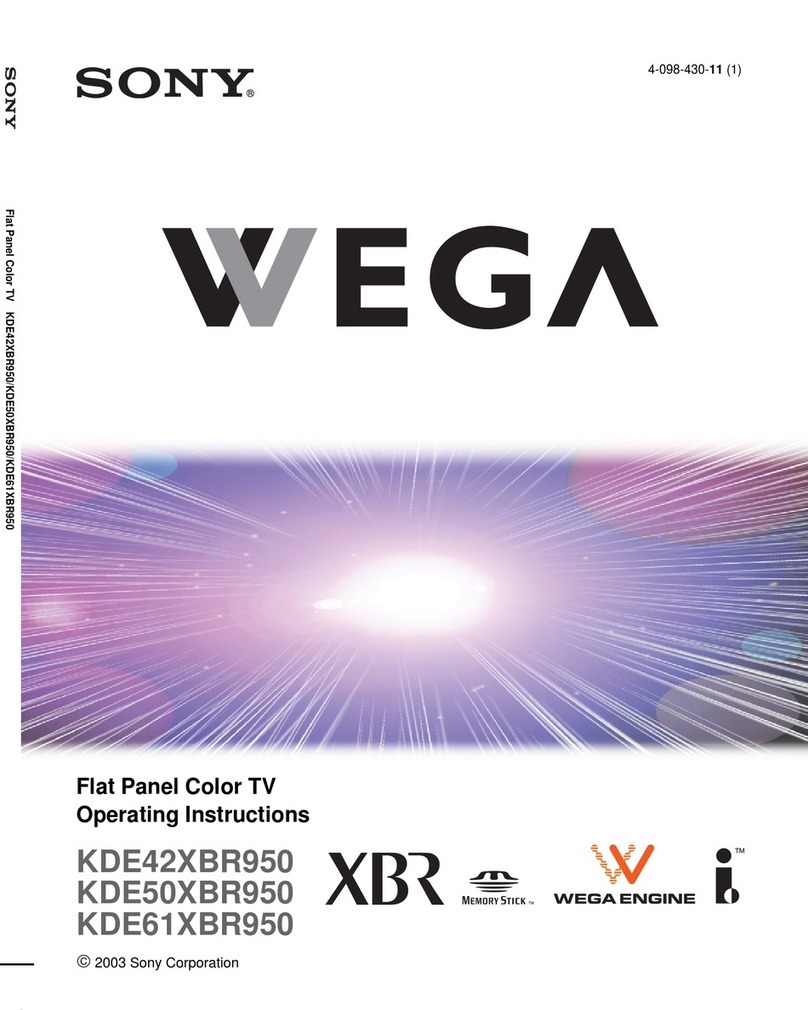 Sony KDE-42XBR950 Instructions for stand (primary... User manual Sony KDE-42XBR950 Instructions for stand (primary... User manual