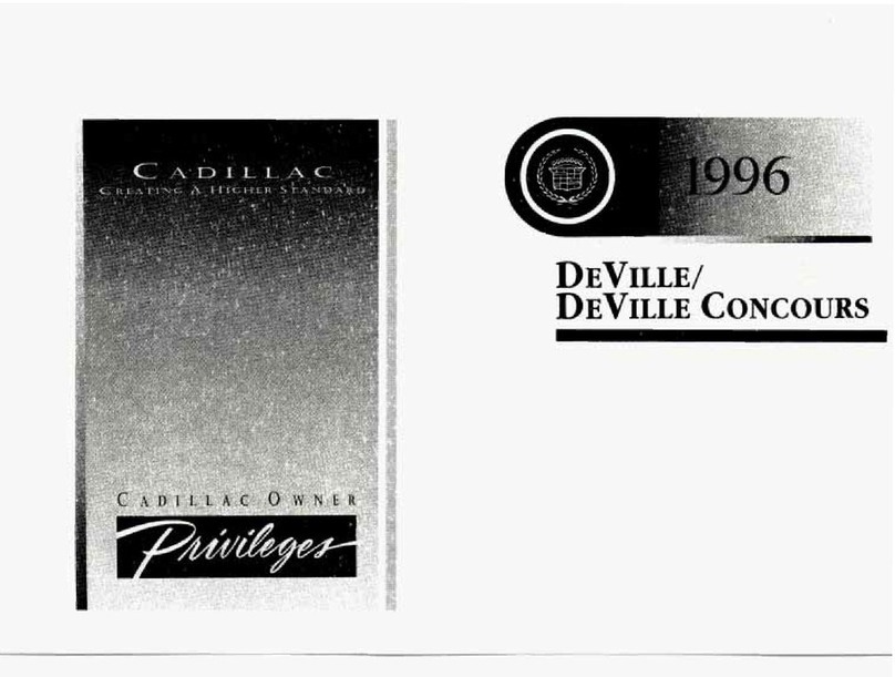 Cadillac 1996 DeVille User manual