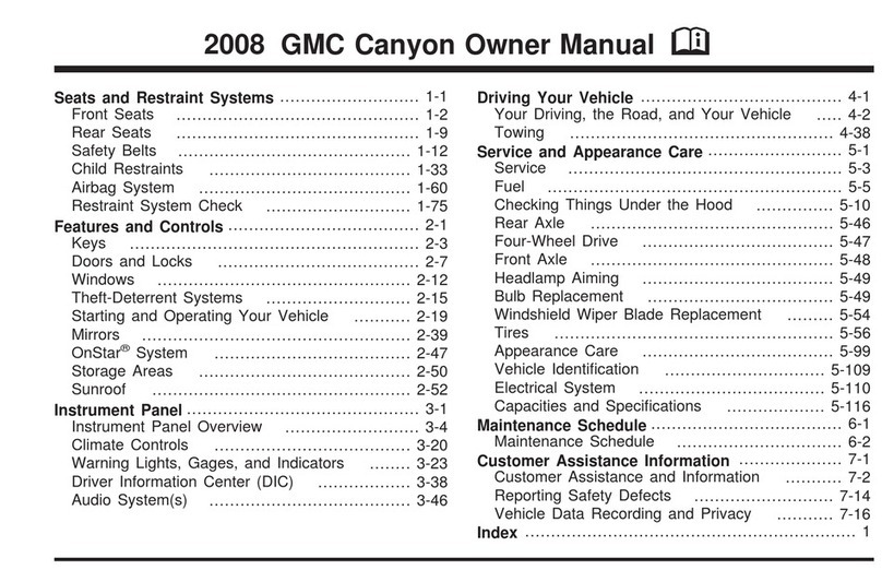 GMC 2007 Canyon User manual