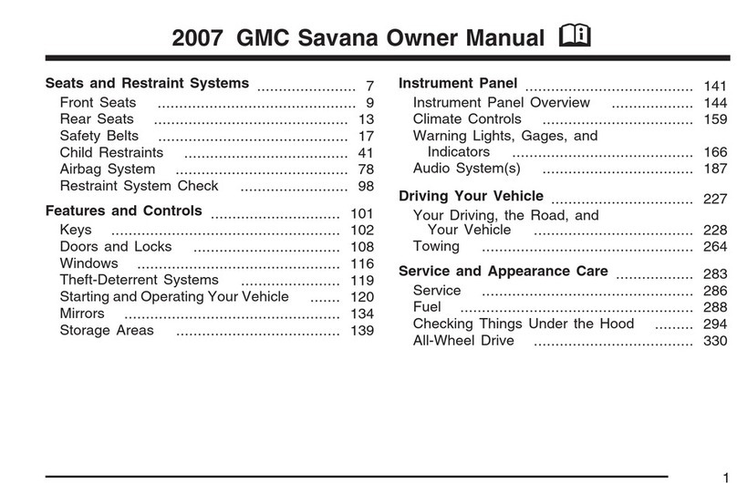 GMC 2007 Savana Van User manual