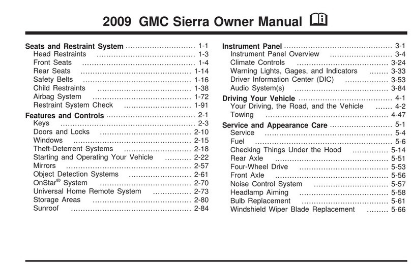 GMC 2009 Sierra 1500 Crew Cab User manual