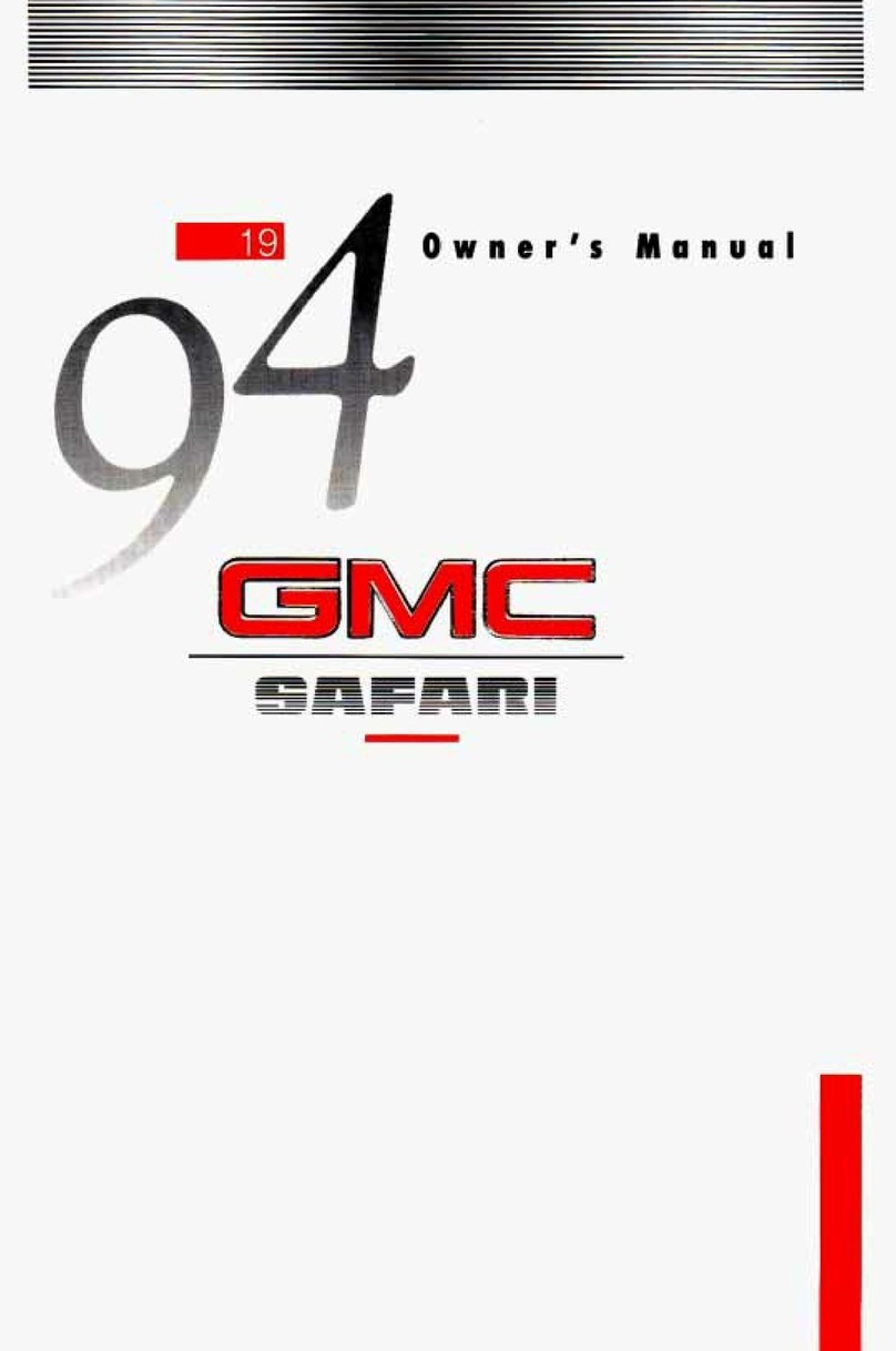 GMC 1994 Safari User manual