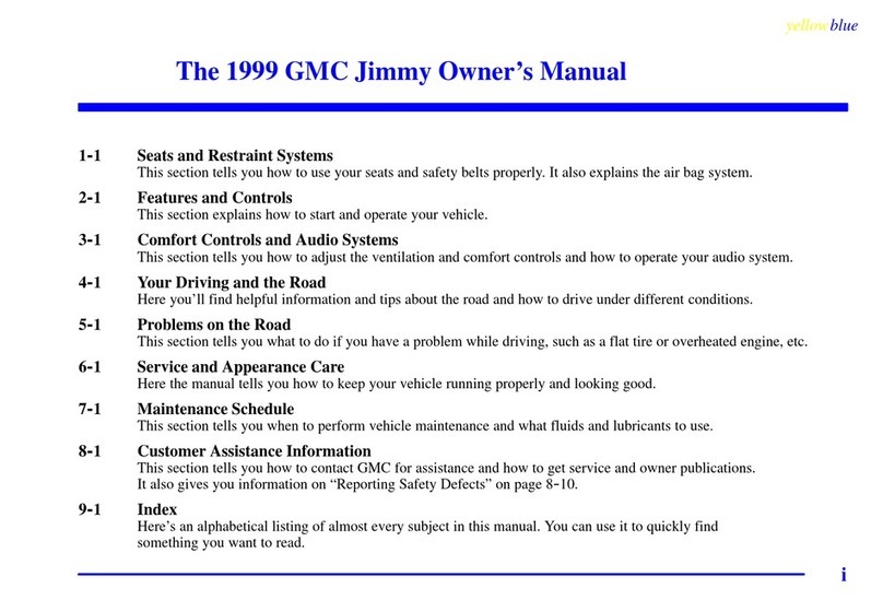 GMC 1999 Jimmy User manual