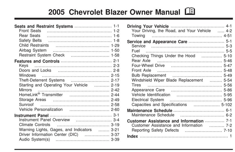 Chevrolet 2005 Blazer User manual