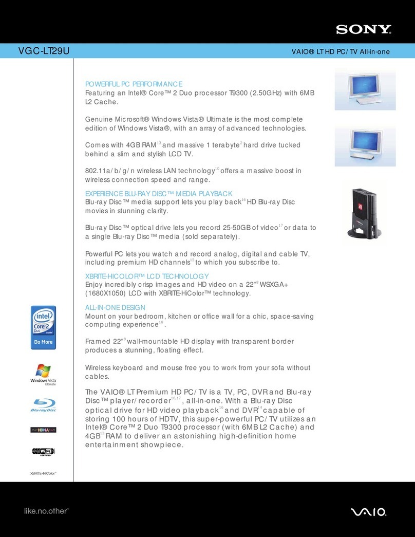 Sony Vaio VGC-LT29U User manual