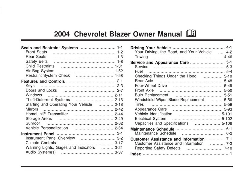 Chevrolet 2004 Blazer User manual