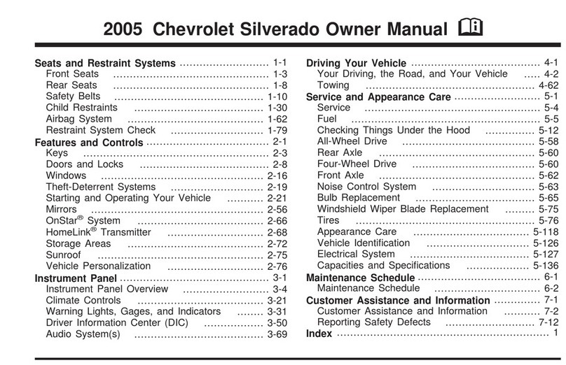 Chevrolet 2005 Silverado 1500 Pickup User manual