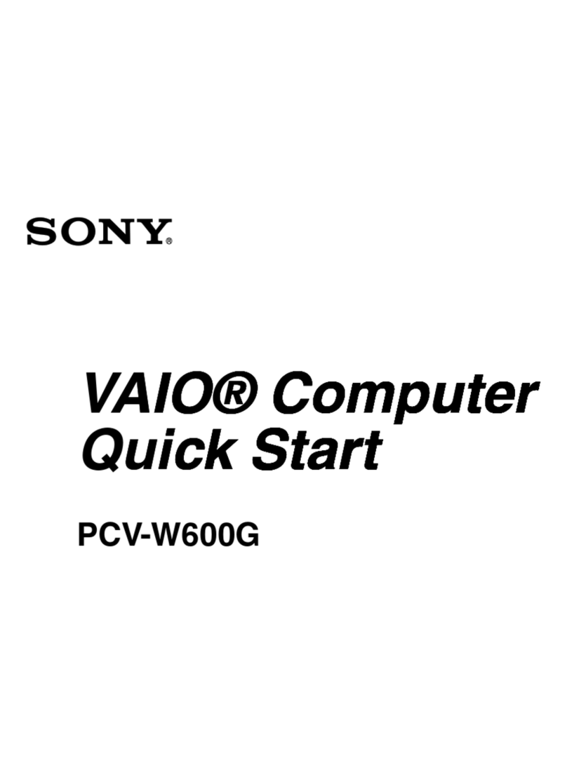 Sony Vaio PCV-W600G User manual Sony Vaio PCV-W600G User manual