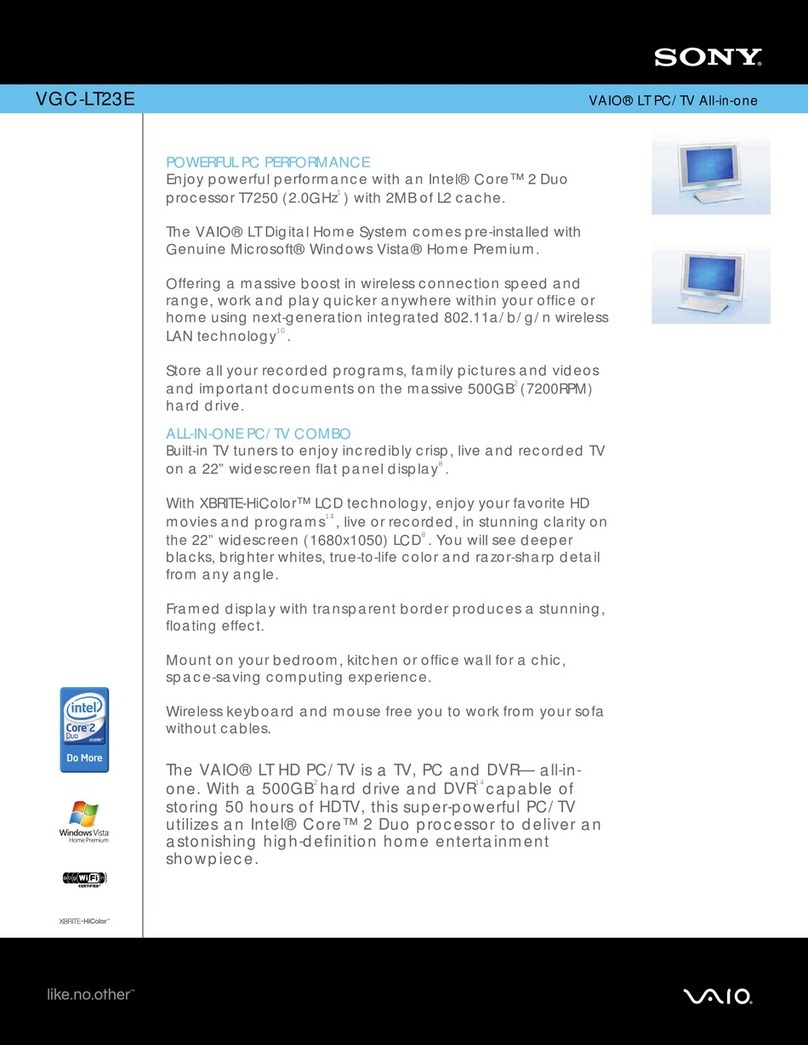 Sony Vaio VGC-LT23E User manual