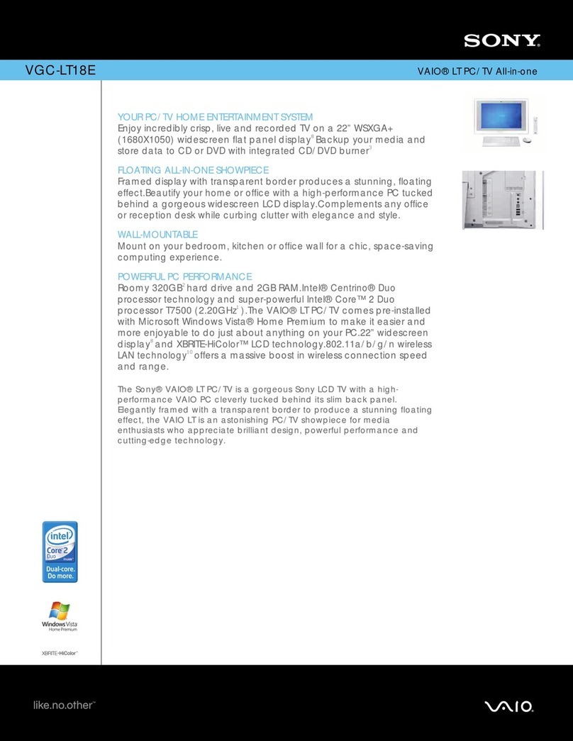 Sony Vaio VGC-LT18E User manual