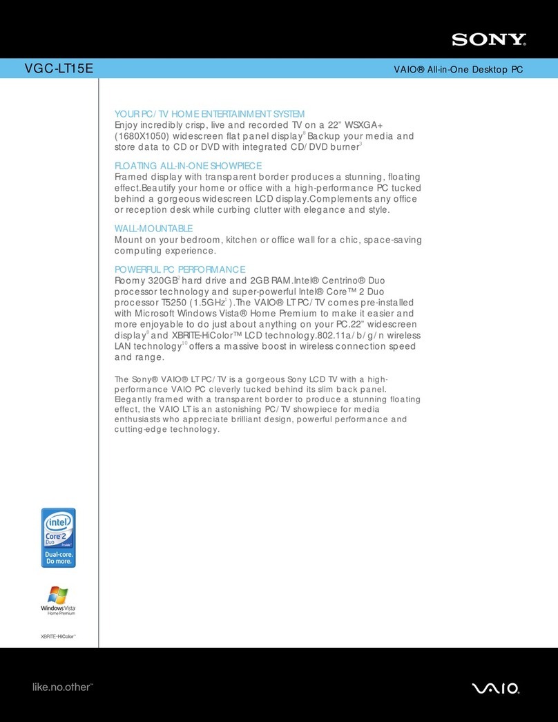 Sony Vaio VGC-LT15E User manual