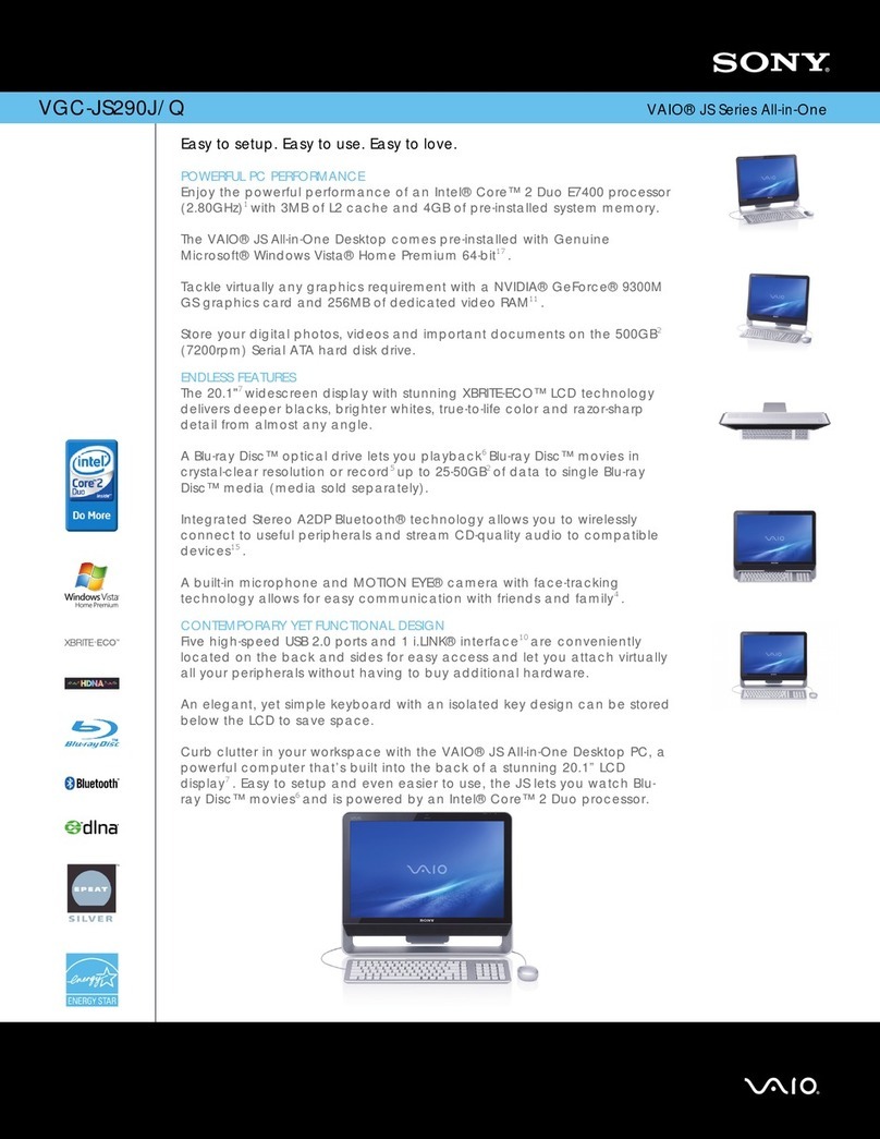 Sony VGC-JS290J User manual