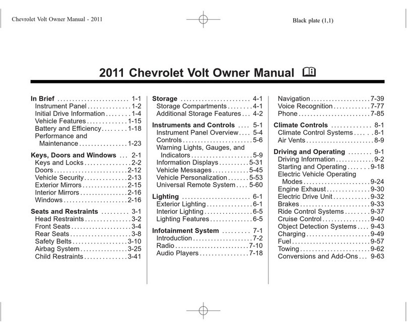 Chevrolet 2011 Volt owner's manual