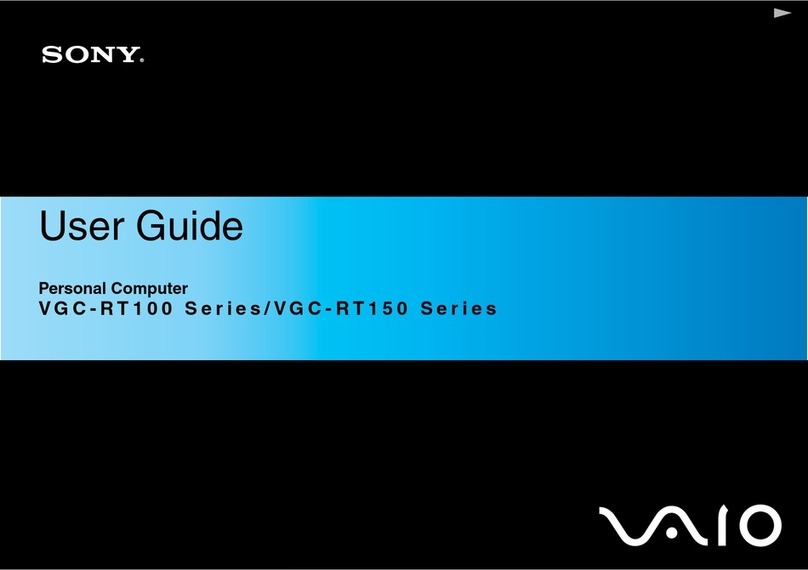 Sony VAIO VGC-RT100Y User manual