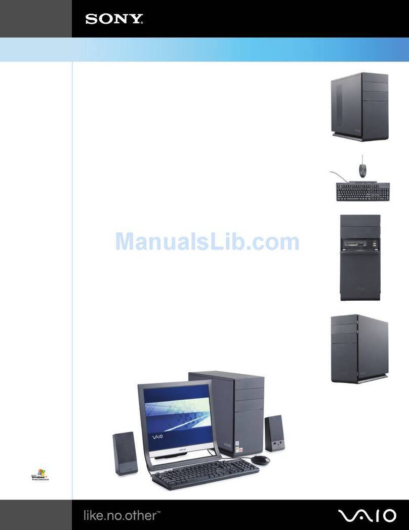 Sony VGC-RB62G Vaio User manual