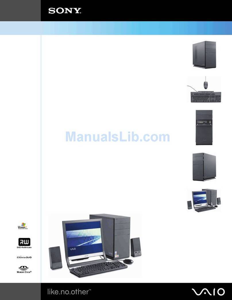 Sony VGC-RB60G User manual