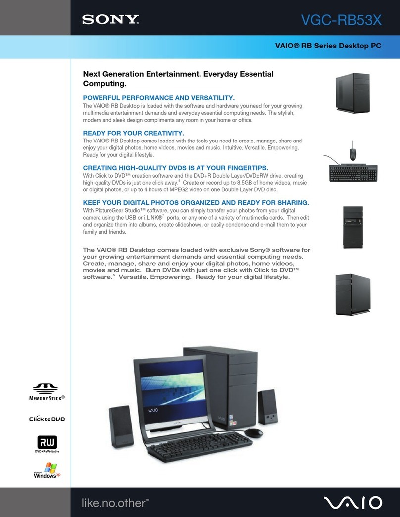 Sony VGC-RB53X Vaio user manual