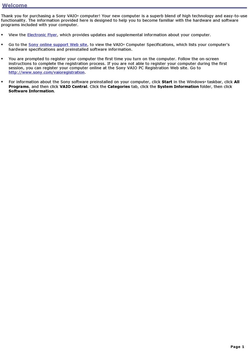 Sony VGC-RB50 User Guide (primary user manual) User manual