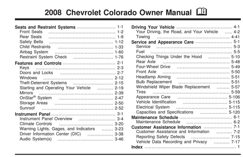 Chevrolet 2008 Colorado owner's manual