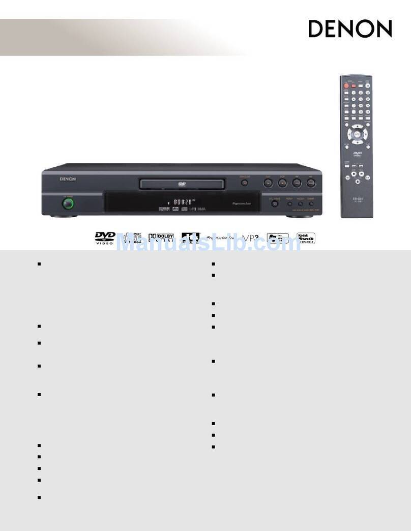 Denon DVD1720 - DVD 1720 Player Specifications