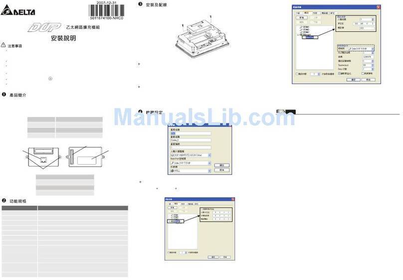 Delta Electronics EXLNHJ1AE User manual
