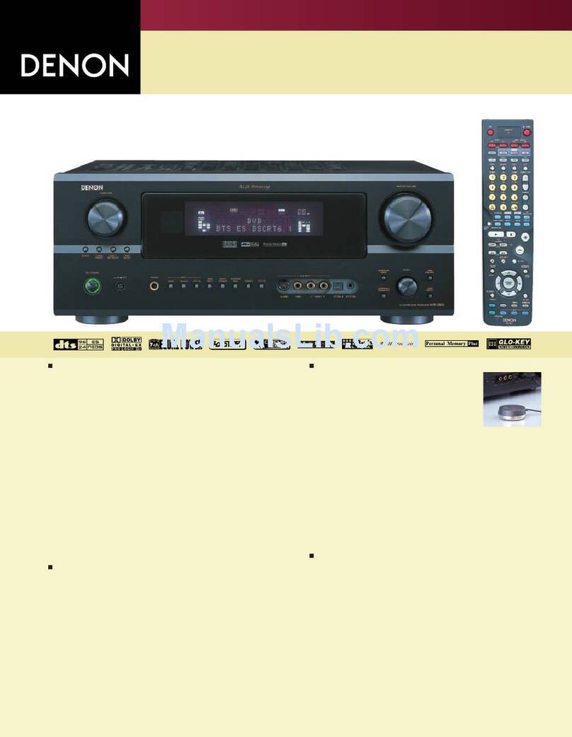 Denon AVR-3805 User manual Denon AVR-3805 User manual