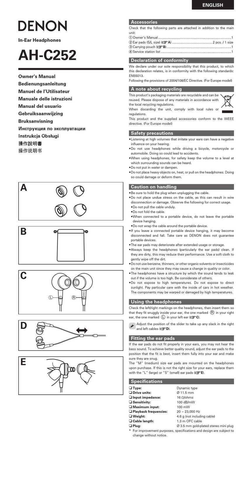 Denon AH-C252 owner's manual