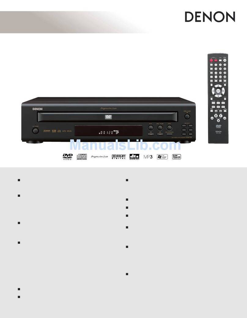 Denon DVM-725 - DVD Changer Specifications