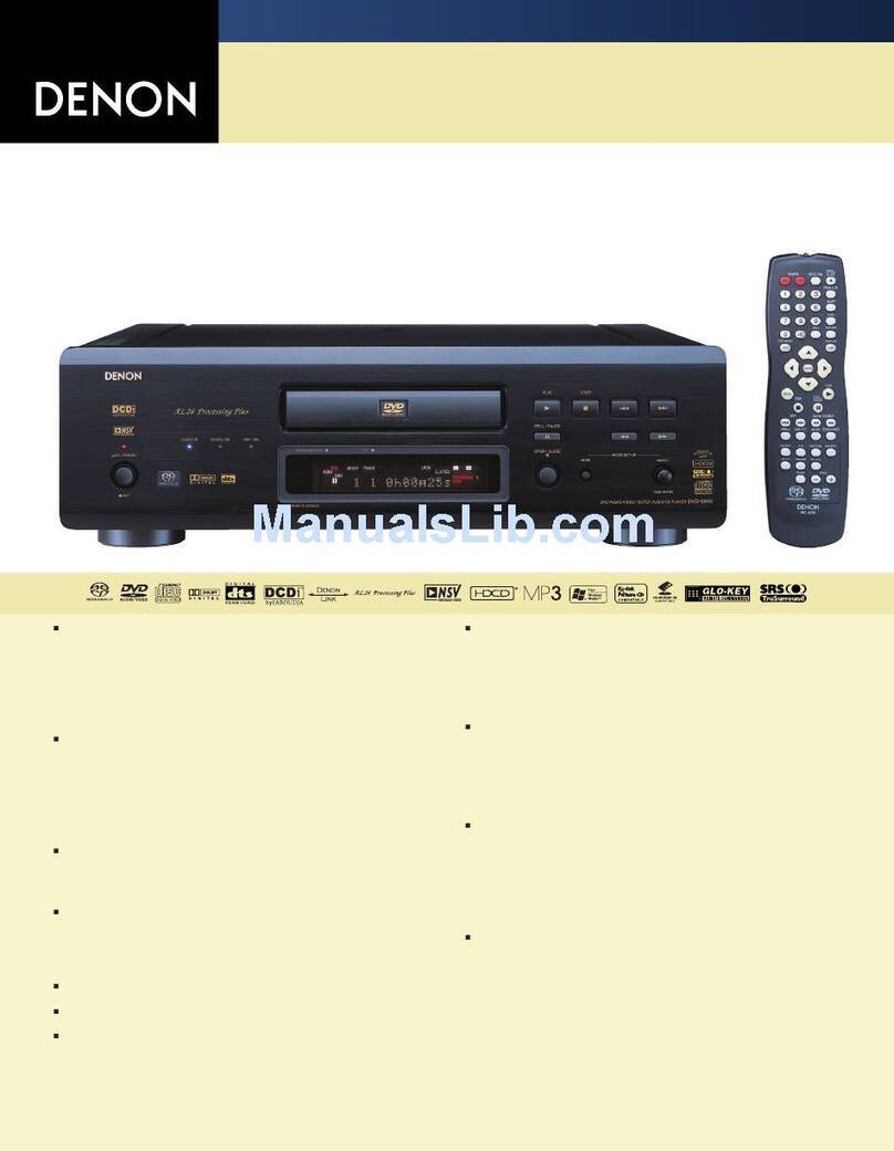 Denon DVD-5900 User manual Denon DVD-5900 User manual