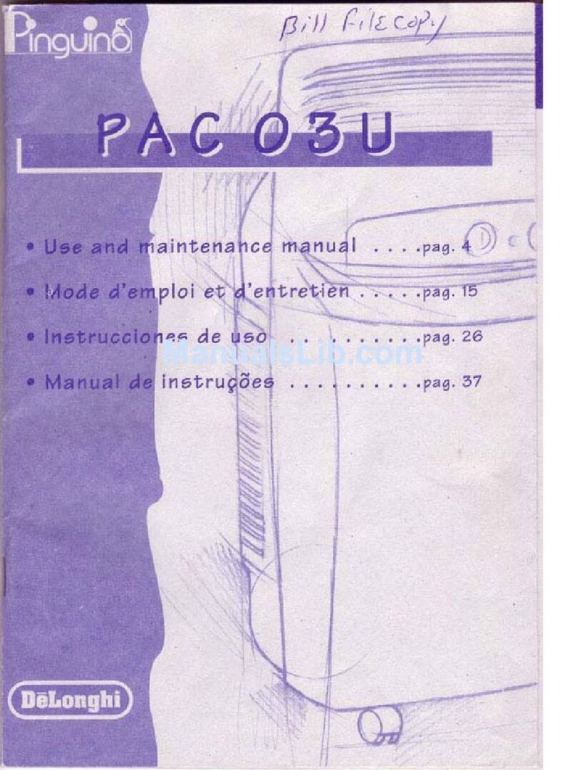 DeLonghi Pinguino PAC03U user guide