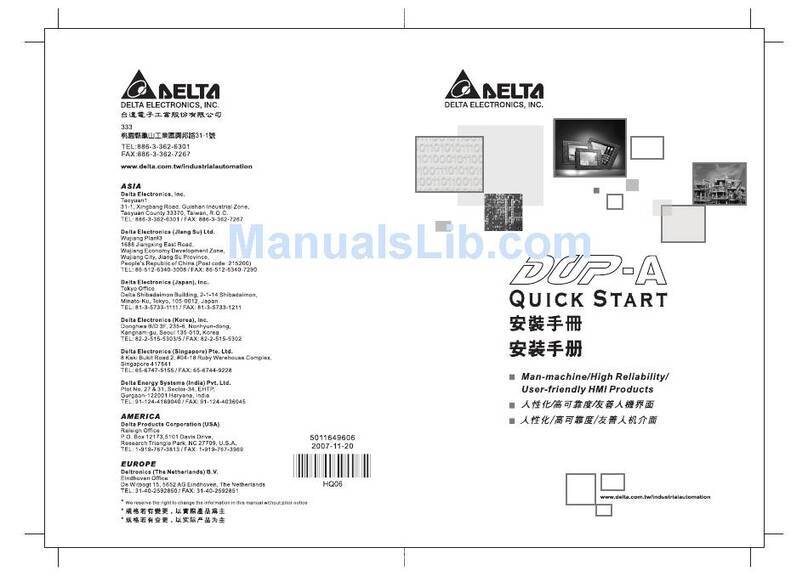 Delta Electronics AE57BSTD quick start