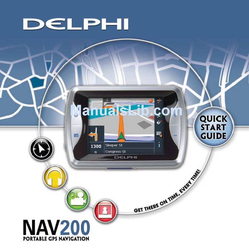 Delphi NAV200 - Portable GPS Navigation System User manual Delphi NAV200 - Portable GPS Navigation System User manual