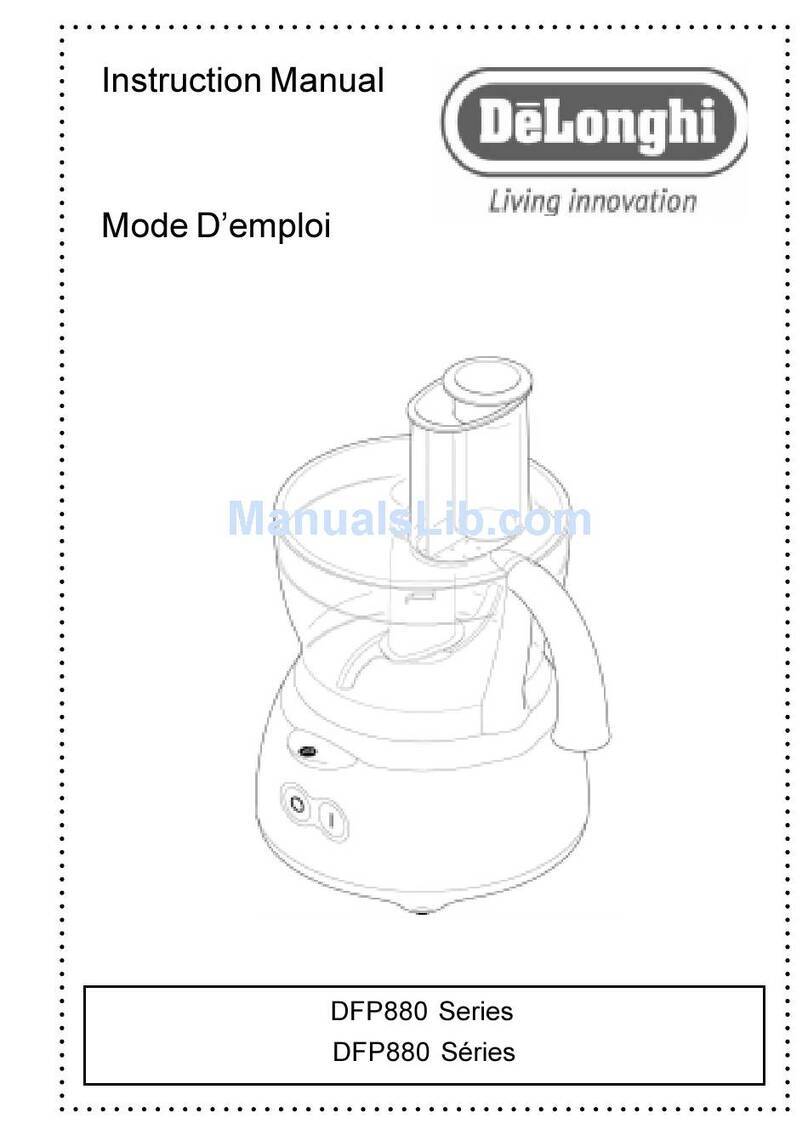DeLonghi DFP880 Series instruction manual