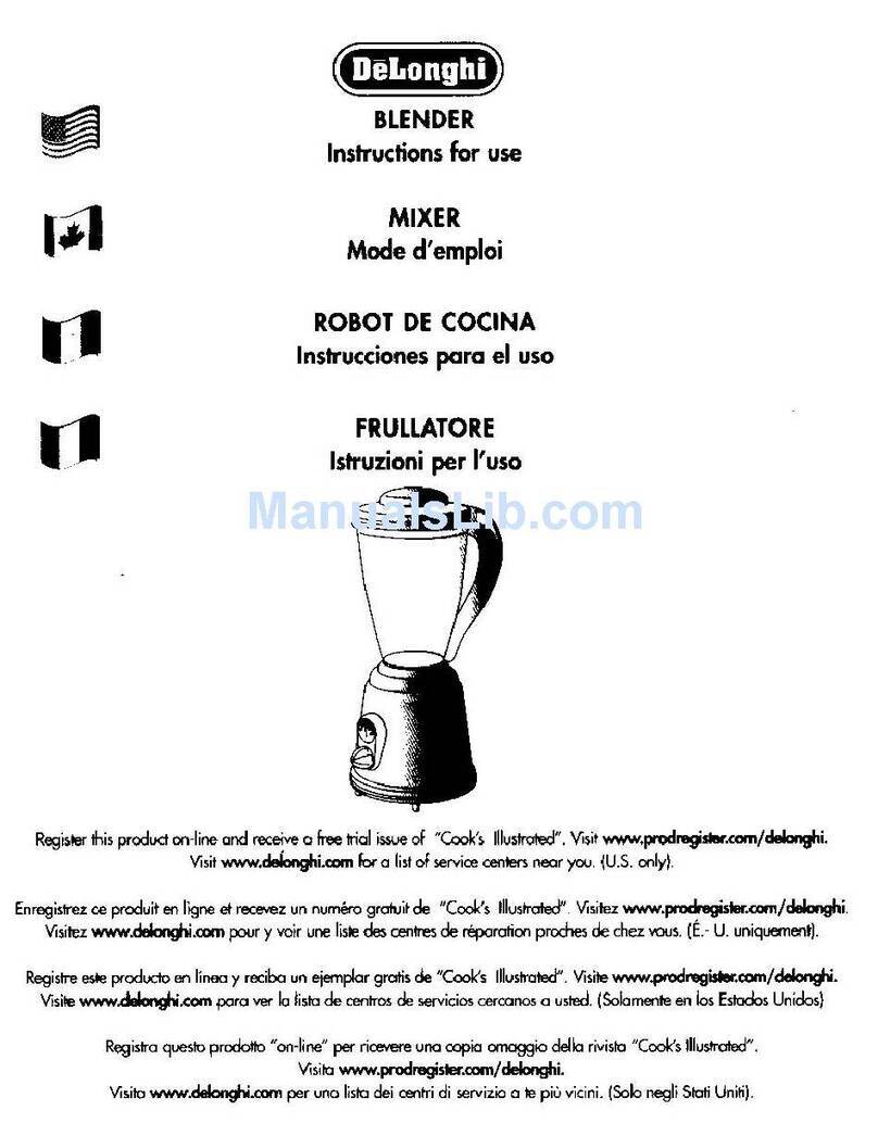 DeLonghi DBM8150 User manual