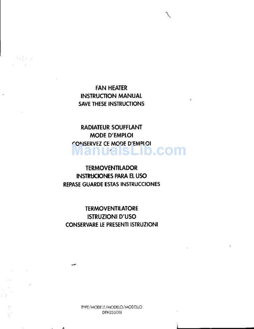DeLonghi DFH2550TB User manual DeLonghi DFH2550TB User manual