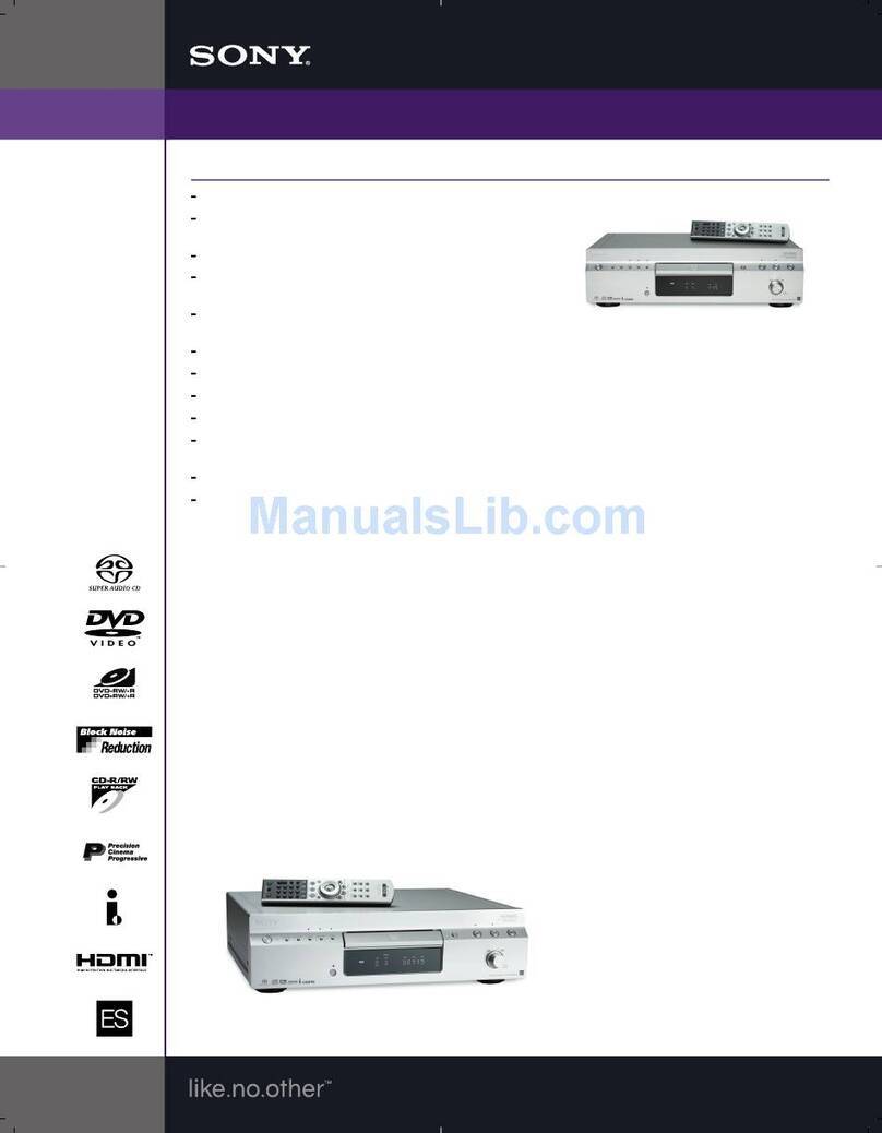 Sony DVP-NS9100ES - Cd/dvd Player User manual