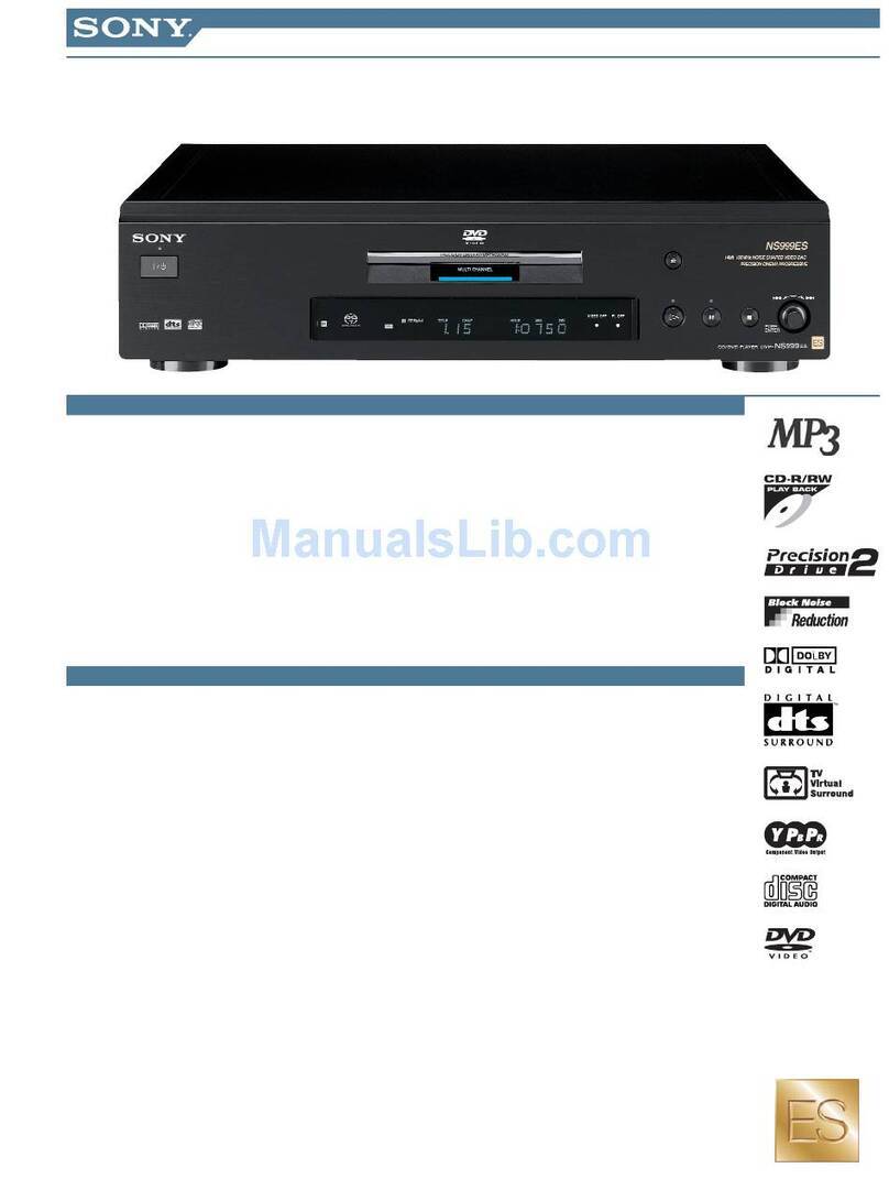 Sony DVP-NS999ES - Es Dvd Player User manual