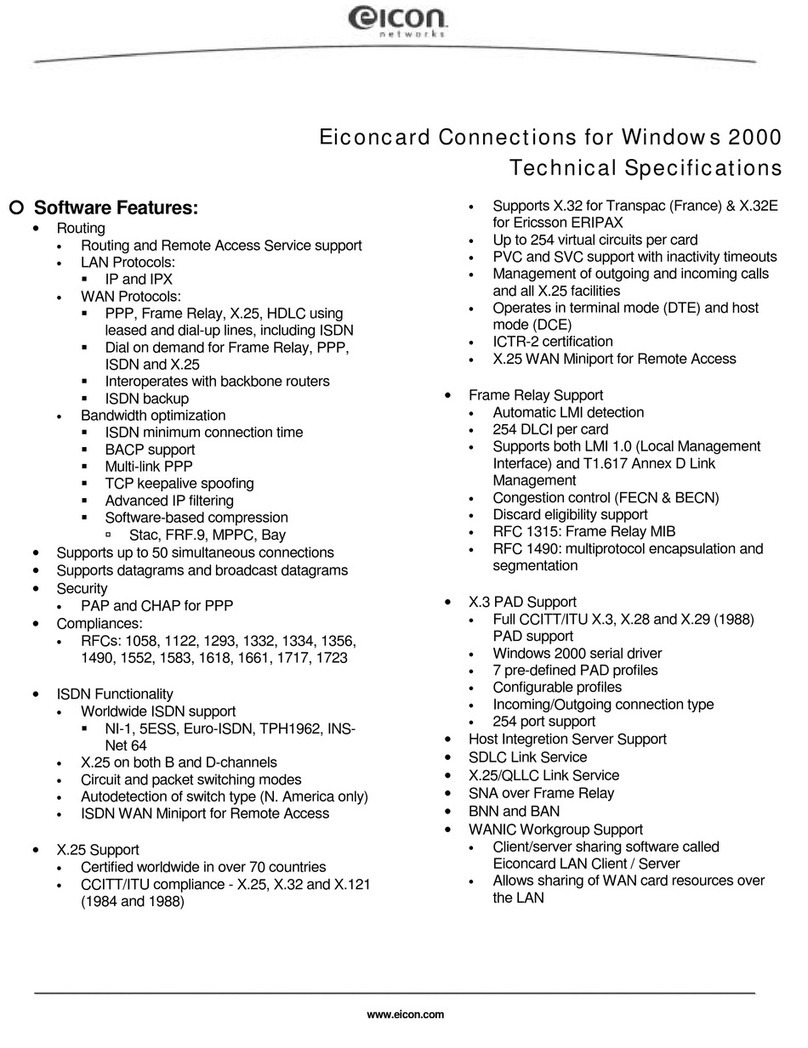 Eicon Networks Eiconcard C20 specification
