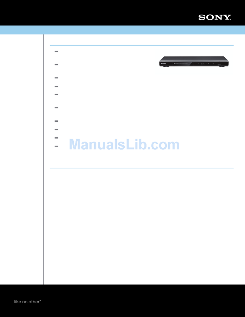 Sony DVP-NS601HP - Cd/dvd Player Specification sheet