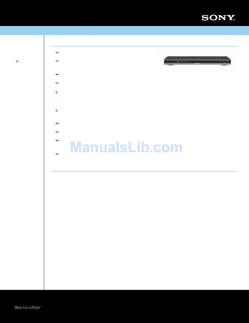 Sony DVP-NS57P - Cd/dvd Player Specification sheet