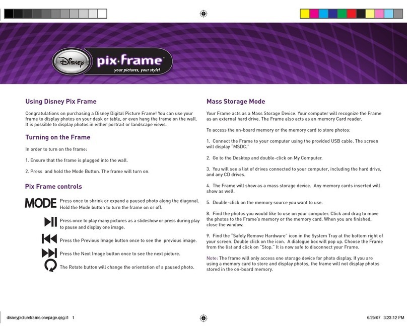 Digital Blue Disney Pix Frame user guide