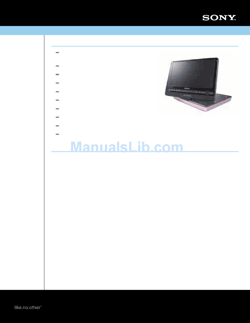 Sony DVP-FX930/P - Portable Dvd Player Specification sheet